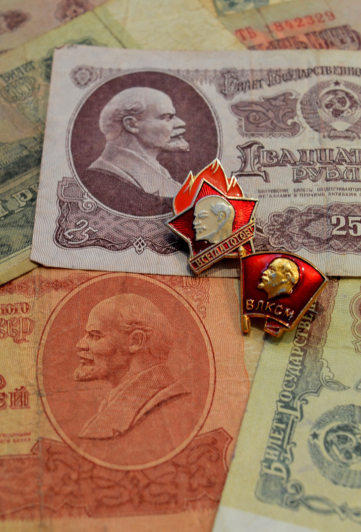 Lenin, uang soevetskie, ikon Uni Soviet, Uni Soviet