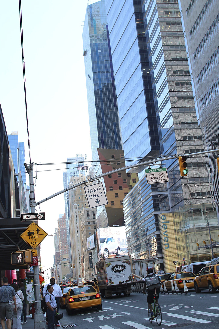 New york, costruzione, architettura, NYC, grattacielo, centro città