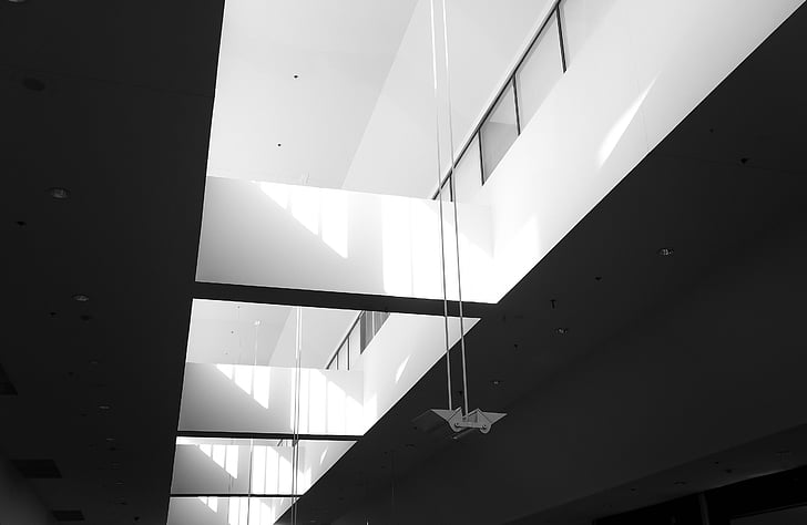 architecture, building, infrastructure, black, white, black and white, modern
