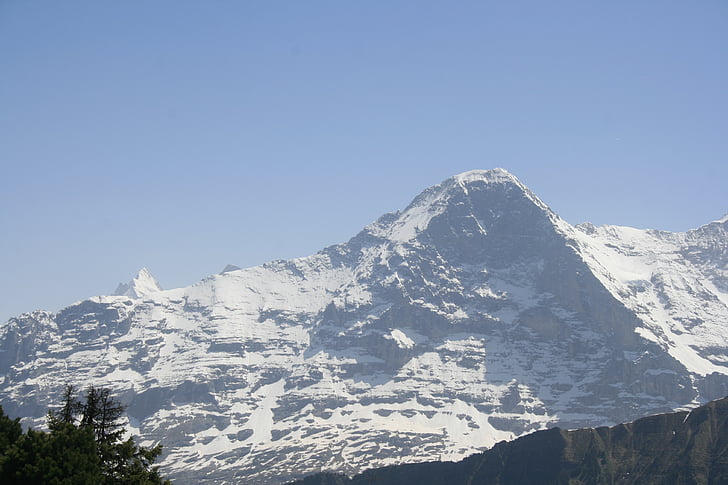 berg, Swiss, Alpen, Zwitserland, landschap, hemel, sneeuw