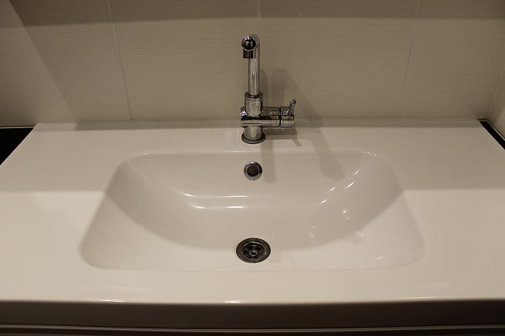 sink, bathroom, white, faucet, home, interior, house