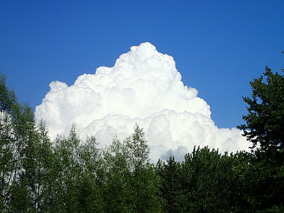 クラウド, 空, 空雲, 自然, 大きな, ホワイト, 巨大です