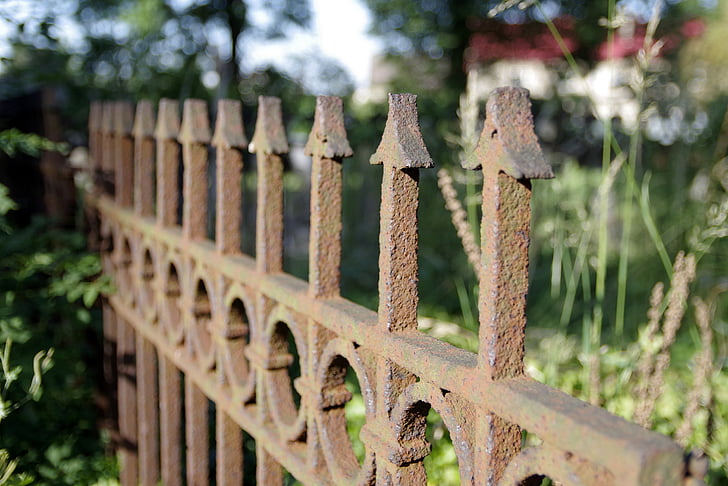 fencing, accessory, the fence, dashing, old, rusty, gateway