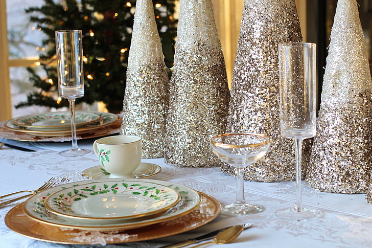 sopar de Nadal, taula de Nadal, configuració de taula, Nadal, sopar, vacances, taula