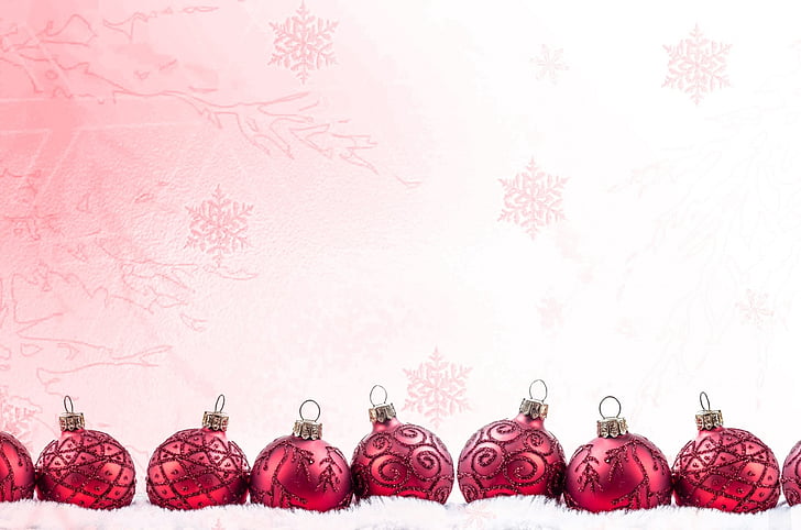dekorasi, merah, waktu Natal, Natal perhiasan, kartu Natal, putih, kilauan