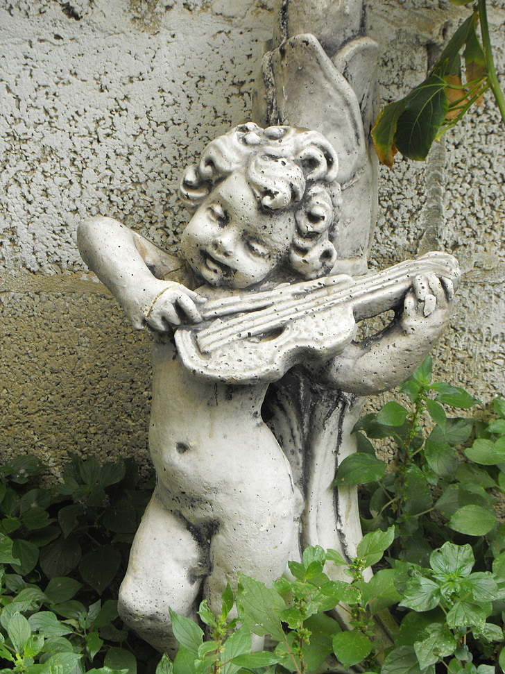 ange, Cast, figurines jardins, statue de, maçonnerie en pierre, Pierre, sculpture