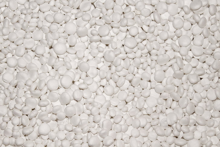 polystyren, hvit, byggemateriale, pellets