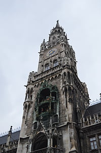 város, Németország, München, Bajorország, épület, Landmark, Európa