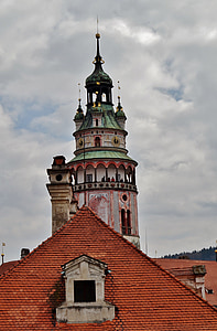 tornet, Tjeckien, Tjeckiska krumlov, monumentet, UNESCO, historia
