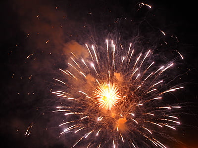 fireworks, fair, light, folk festival