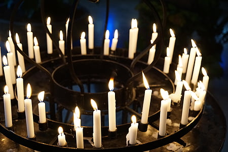 sveče, svetlobe, cerkev, vere, Tuttlingen, katoliški, gorijo