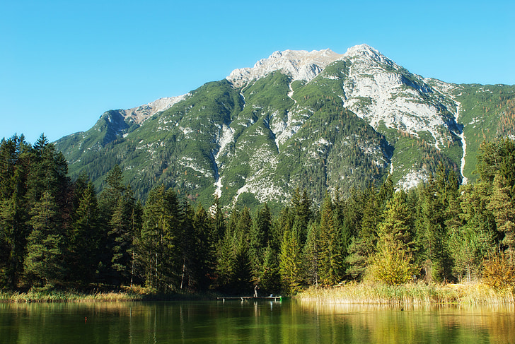Αυστρία, Λίμνη, νερό, βουνά, ουρανός, αντανακλάσεις, φύση
