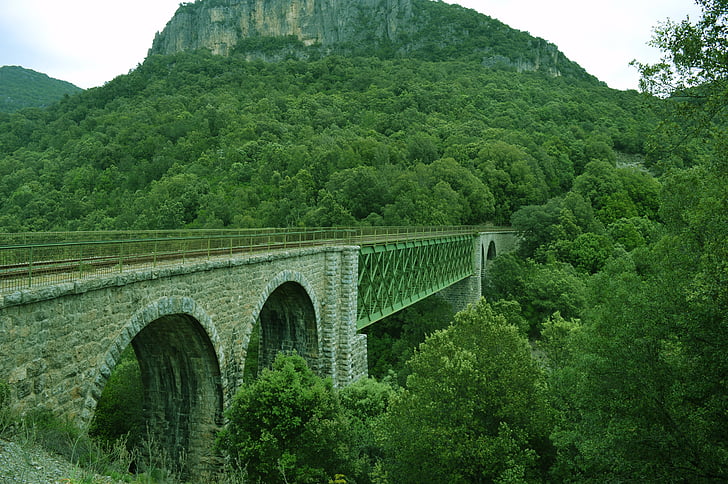 Sardenha, Ogliastra, Ussassai, Niala, ponte irtizioni, ponte - cara feita estrutura, montanha