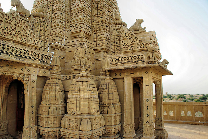 India, Rajastan, Jaisalmer, tempelet, Jain, religion, arkitektur