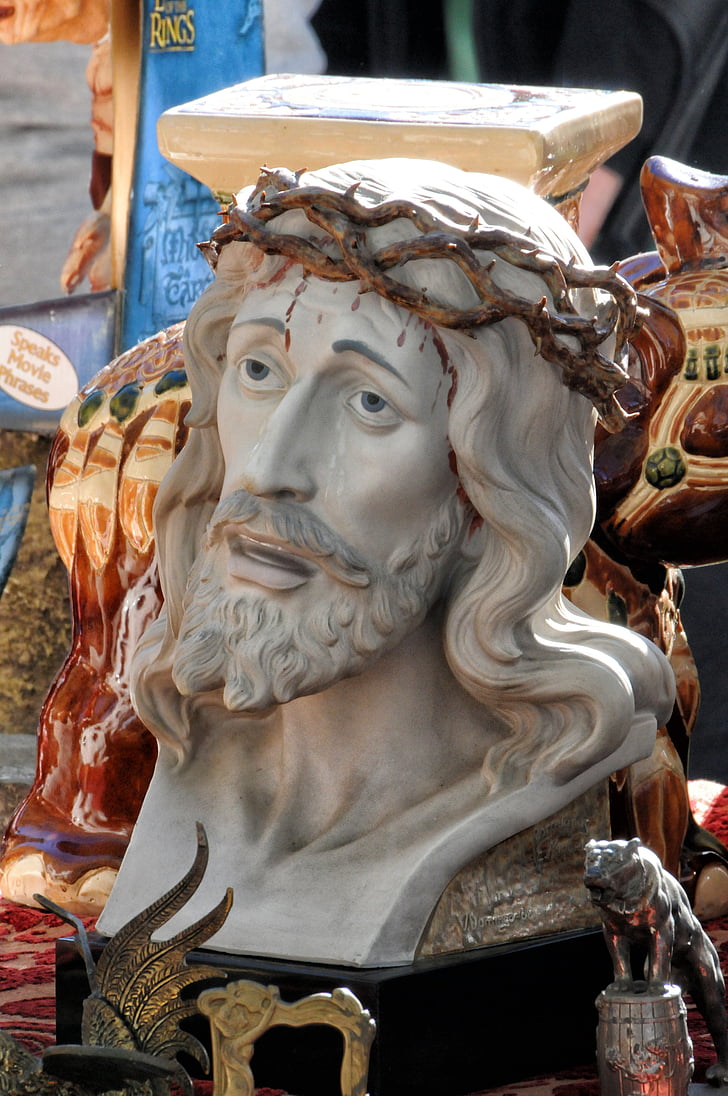 Jezus Christus, rommelmarkt, buste, Spanje