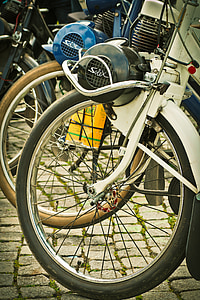 velosolex, Mopedas, derlius, senas, nostalgija, šviesą, dviračiuose transporto priemonės