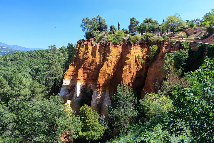 Franciaország, Roussillon, okker sziklák