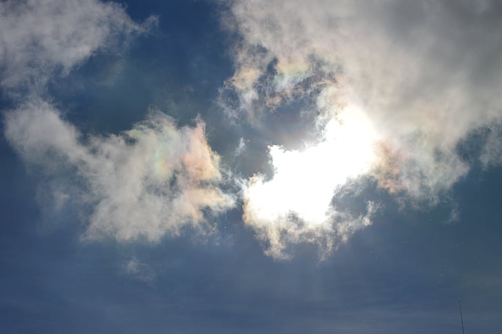 sky, covered sky, cloud, spotlight, clouds, blue, nature