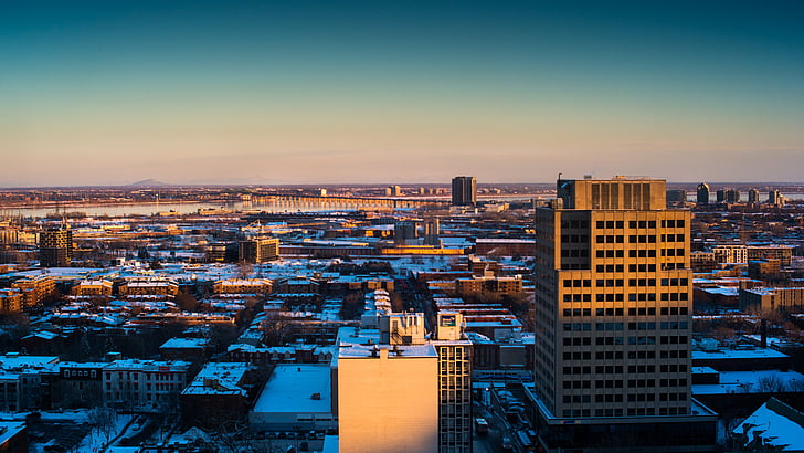 mesto, pogled, Montreal, stavb, Urban, Geografija, nebo