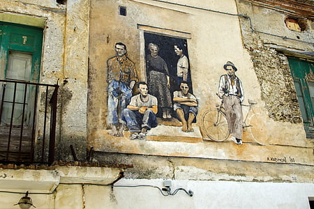 ダイヤモンド, カラブリア, 壁画, ストリート アート, streetartist, イタリア, アーキテクチャ