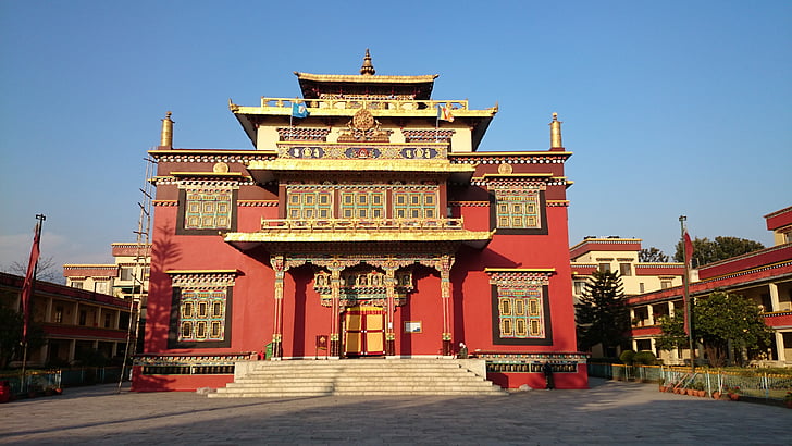 манастир, Катманду, shechen tennyi dargyeling, Непал, тибетски, будистки, Нингма