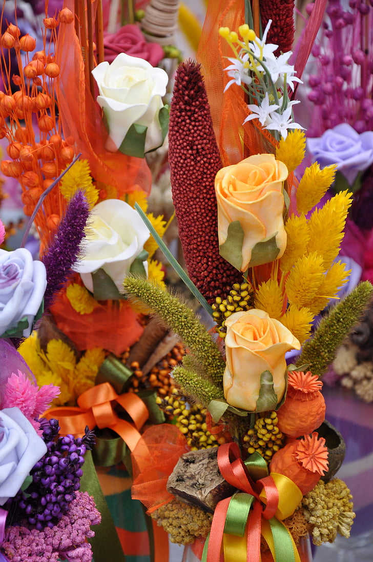 dry, flower, bouquet, still life, fantasy, multi Colored, market