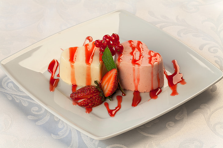 dessert, cooking, sweet dishes, sweets, panna cotta, paste products, berry