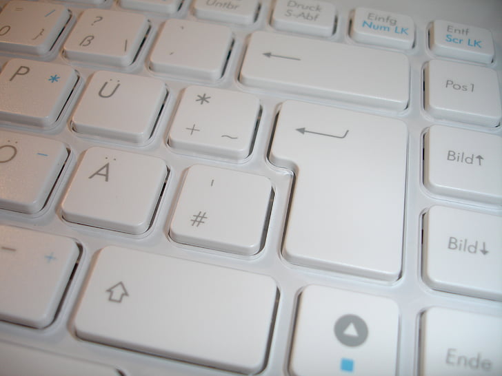 klávesnica, Chiclet klávesnica, kľúče, vstupné zariadenie, periphaerie, biela, počítač