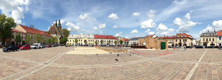 ciutat, Olkusz, casc antic, arquitectura, el mercat, panoràmica, història