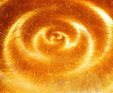 symbole, lumière, Or, rayons, vague, son, spirale