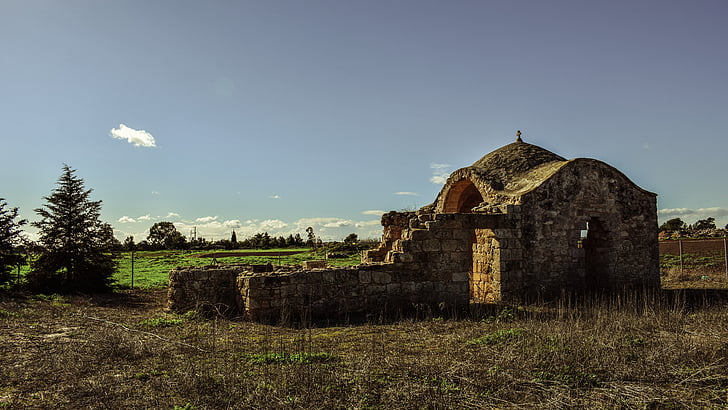Ayios theodoros chortakion, kerk, orthodoxe, ruïnes, religie, het platform, Christendom