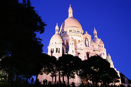 Παρίσι, Γαλλία, Βασιλική της Sacre coeur, abendstimmung