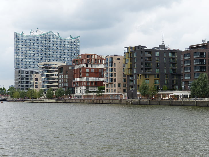 Hamborg, Hansestaden byen, arkitektur, Harbour city, City, bygning, moderne