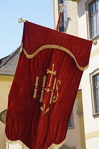 lippu, symboli, kristillisdemokraatit, uskoa, uskonto, kristinusko, katolinen