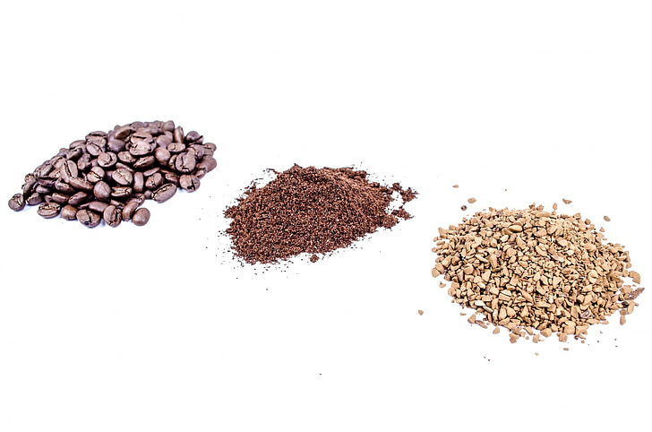 ground, ground coffee, isolated, heap, grain, instant, nobody