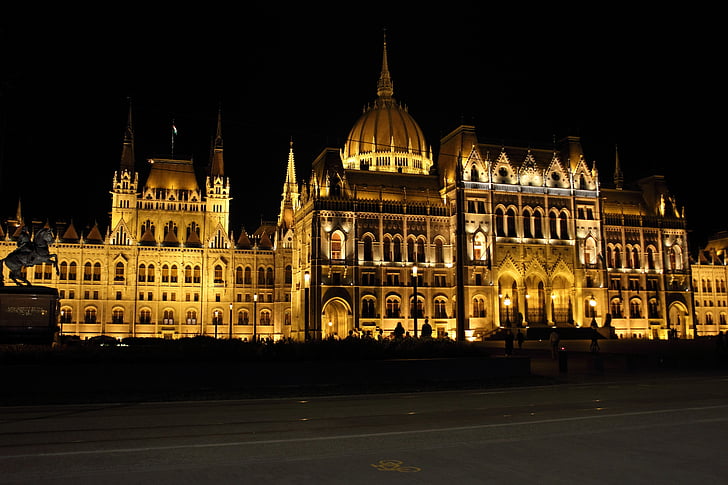 huset, natt, Budapest
