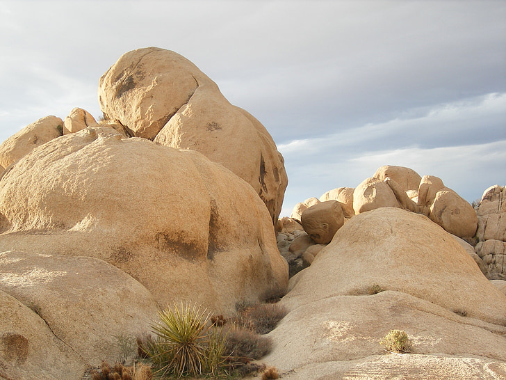 balvany, kameny, kameny, Joshua tree national park, Moja, Mohavská poušť, krajina