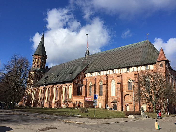 Katedrali, Kant Adası, yapısı, Kaliningrad içinde bahar