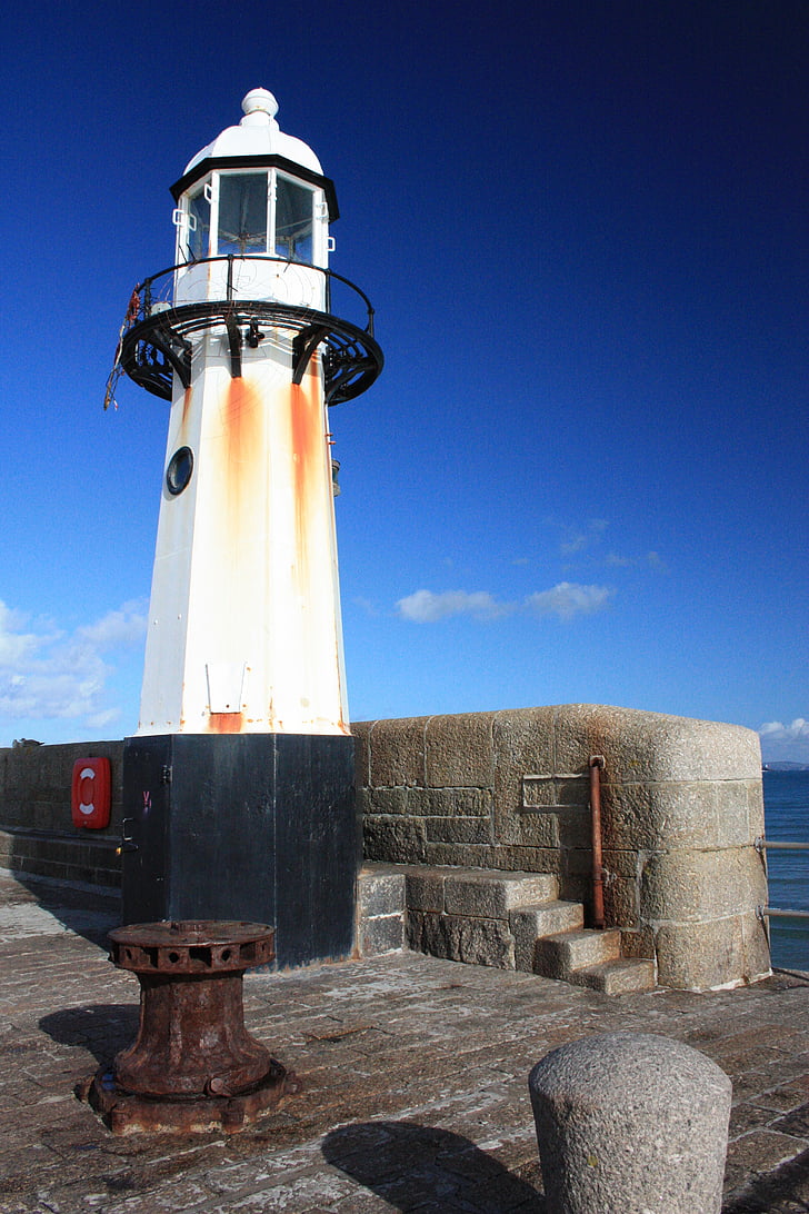 St ives, Cornwall, hamnen, ljus hus, vid vattnet, turism, Lighthouse