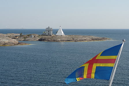 baltic sea, archipelago, flag
