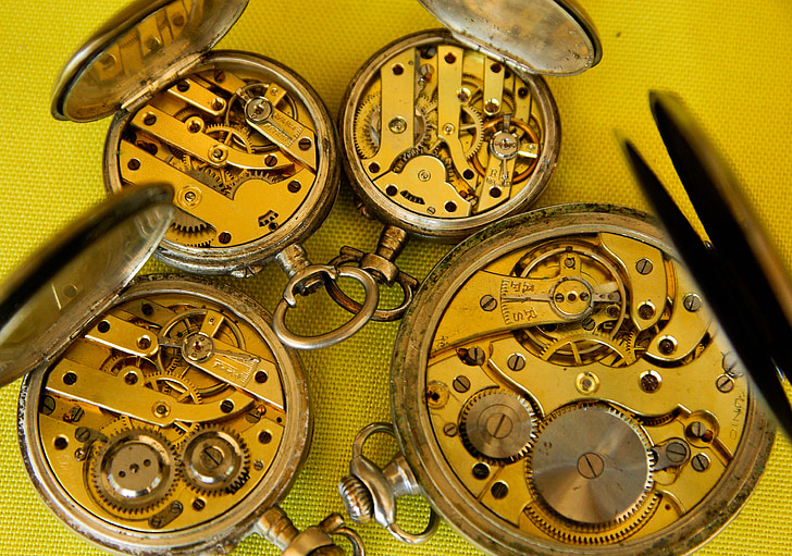 antikvariāts pulksteņi, skatīties, zvejas rīku