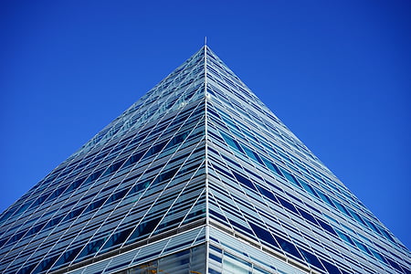 edificio, pico de la pirámide, Pirámide de cristal, vidrio, acristalamiento, Inicio, Ulm
