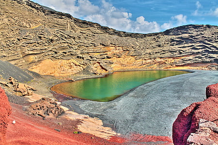 màu xanh lá cây hồ, Lanzarote, Tây Ban Nha, Quần đảo Canary