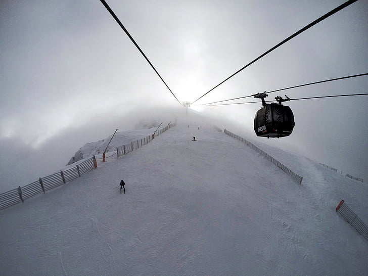 winter, the cable car, slovakia, tatry, snowboard, snow, nature