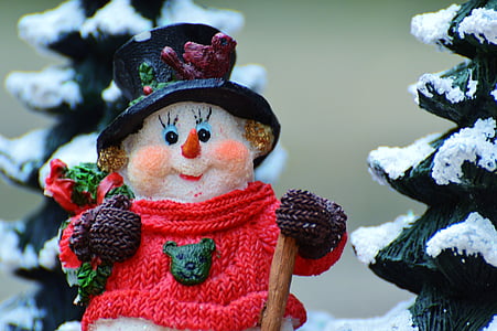 ฤดูหนาว, มนุษย์หิมะ, รูป, หิมะ, ตุ๊กตาหิมะ, ฤดูหนาว, อาร์ตเดคโค