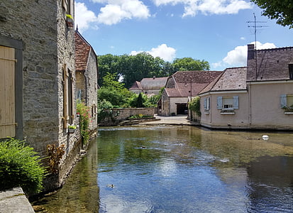 france, village, middle ages, idyll, summer, building, french