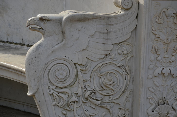 Sanssouci, skulptur, konsthantverk, Griffin, Adler, Park sanssouci, fågel