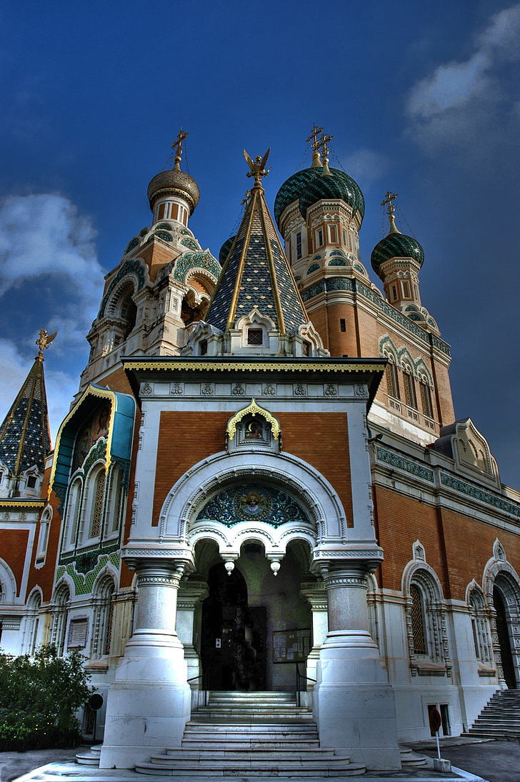 nice, basilica, russian basilica, tourist attraction, attraction, church, places of interest