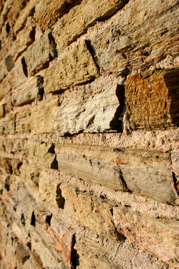 paret de Maó, mur de pedra, fons, textura, maons, fons de paret de Maó, paret