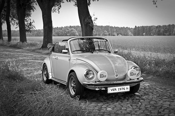 Oldtimer, VW, VW beetle, üstü açık araba, Klasik, Volkswagen, eski